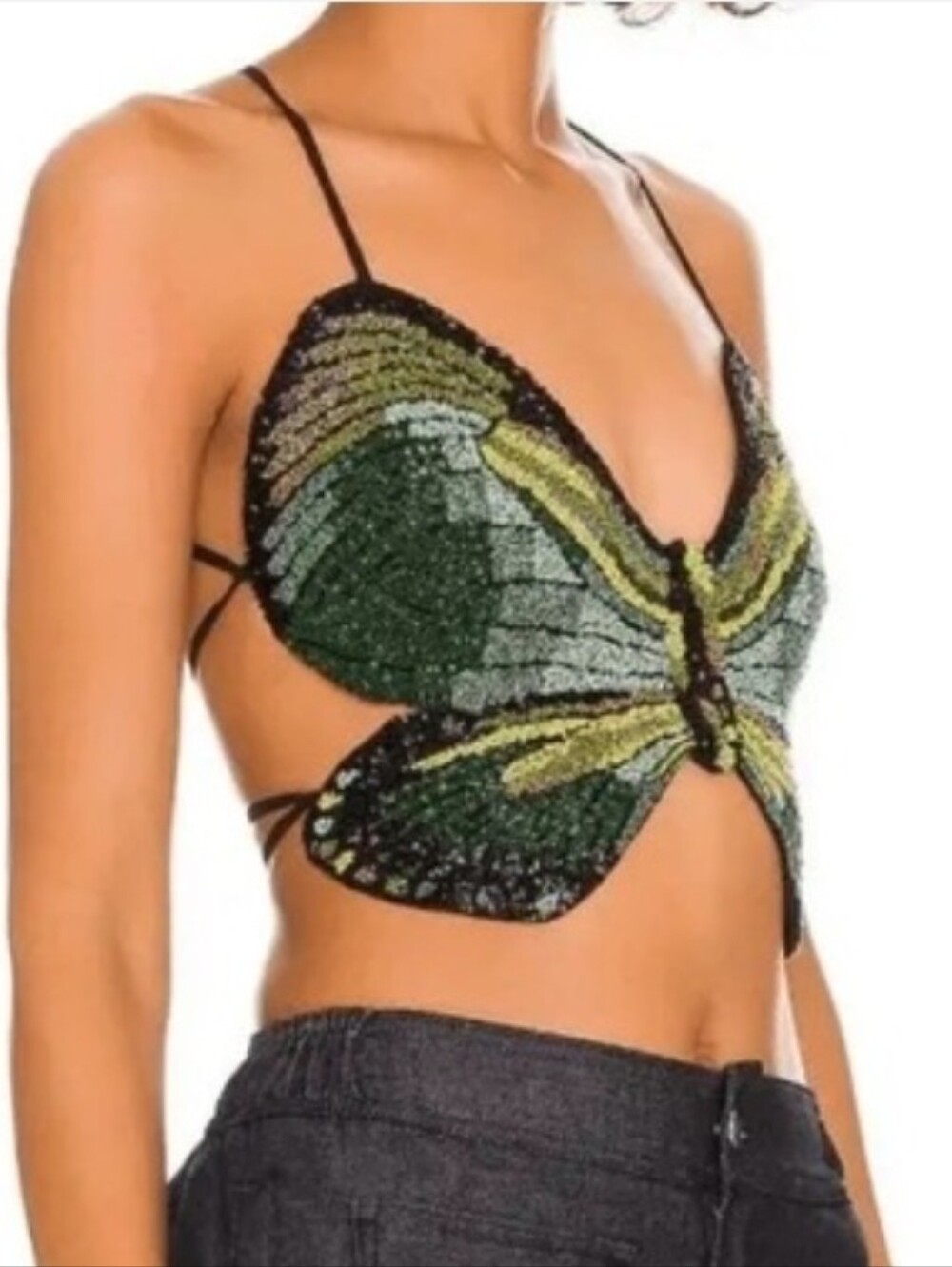 Cult Gaia x Bratz Parvana Butterfly Top Kiwi Multi XS
